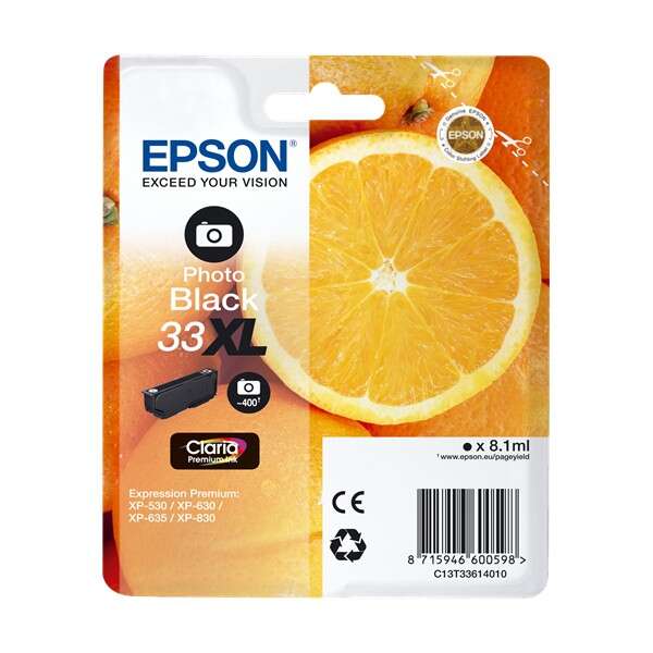 Epson T3361 (33XL) Cartuccia d'inchiostro Originale Nero - C13T33614012