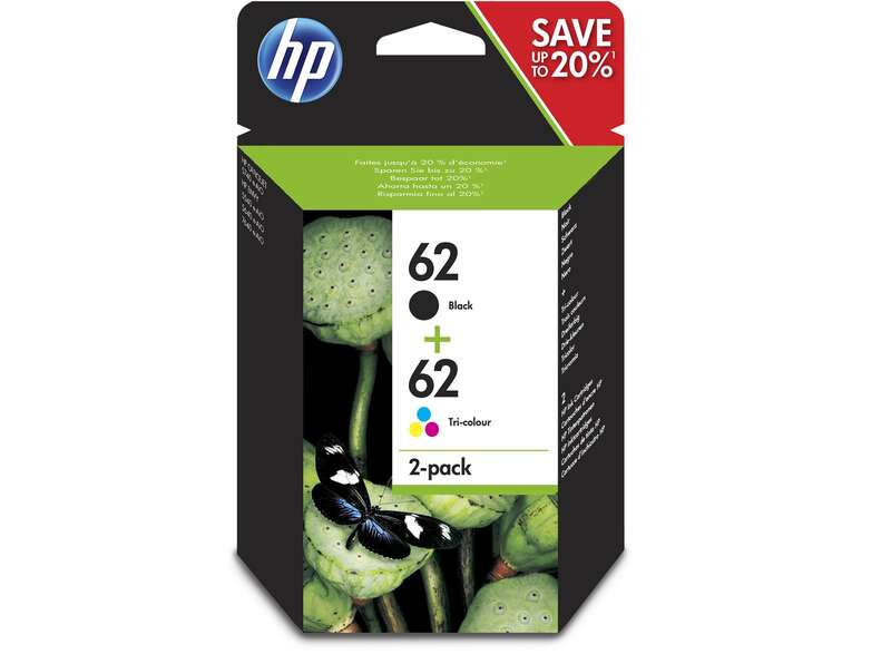 HP 62 Nero + Colore Confezione da 2 Cartucce d'Inchiostro Originali - N9J71AE