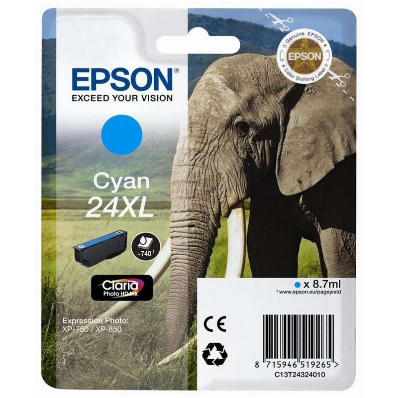 Cartuccia d'inchiostro originale Epson T2432 (24XL) Ciano - C13T24324012