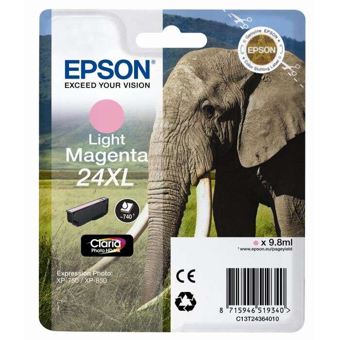 Epson T2436 (24XL) Magenta Light Cartuccia d'inchiostro Originale - C13T24364012