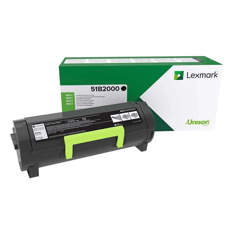 Lexmark MS317/MS417/MS517/MS617/MX317/MX417/MX517/MX617 Cartuccia Toner Originale Nero - 51B2000