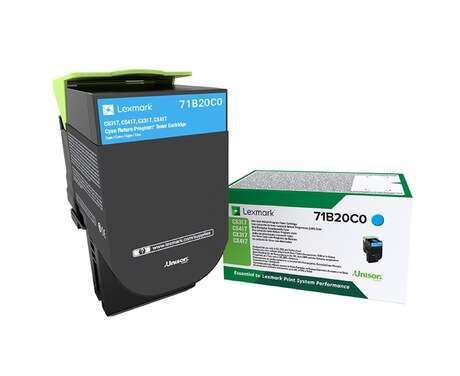 Lexmark CS317/CS417/CS517/CX317/CX417/CX517 Cartuccia Toner Originale Ciano - 71B20C0/71B0020