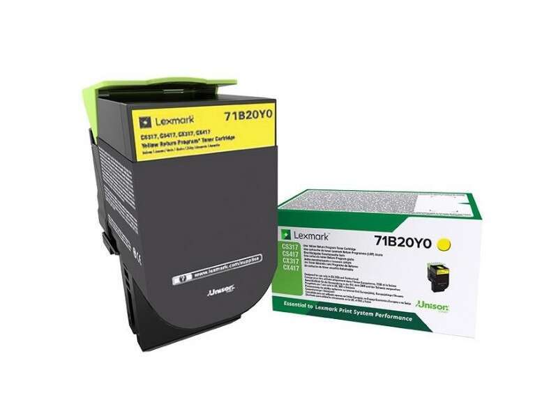 Lexmark CS317/CS417/CS517/CX317/CX417/CX517 Cartuccia Toner Originale Giallo - 71B20Y0/71B0040