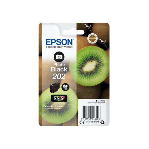 Cartuccia d'Inchiostro Originale Epson 202 Black Photo - C13T02F14010