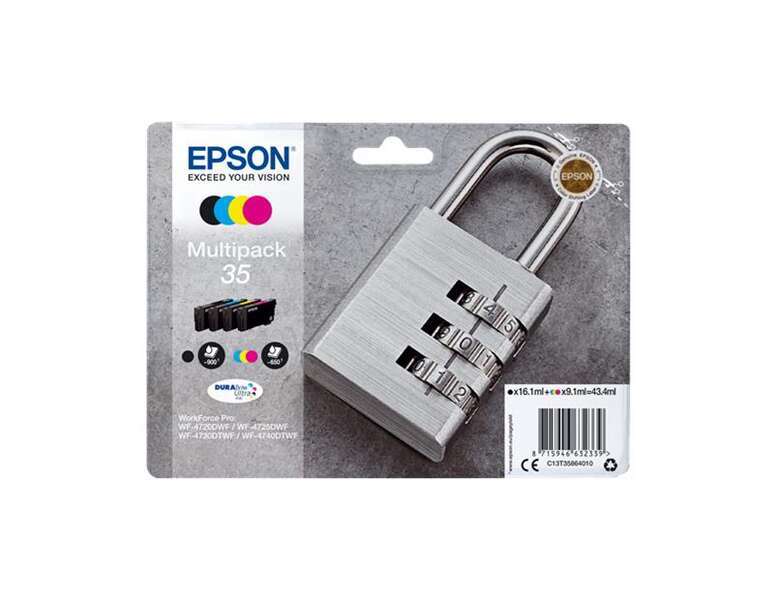 Epson T3586 (35) Confezione da 4 Cartucce Originali - C13T35864010