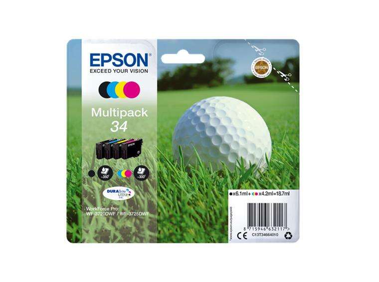 Epson T3466 Confezione da 4 Cartucce Originali - C13T34664010
