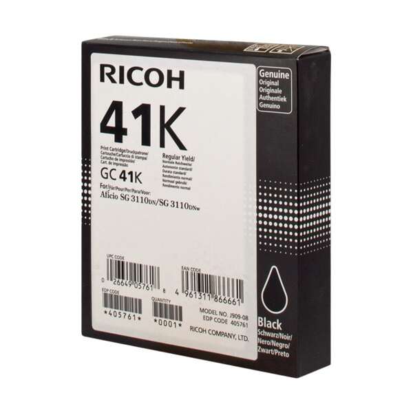 Cartuccia gel Originale Ricoh GC41 Nero - 405761