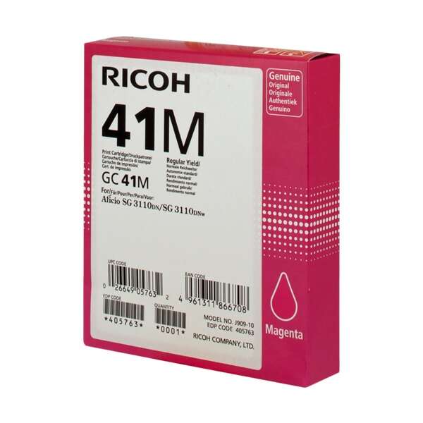 Cartuccia gel Originale Ricoh GC41 Magenta - 405763