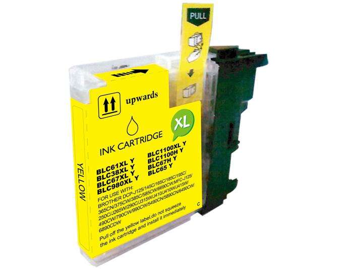 Brother LC980XL/LC1100XL/LC985XL Cartuccia d'inchiostro giallo compatibile - Sostituisce LC980Y/LC1100Y/LC985Y