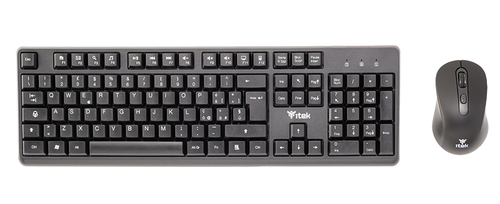 ITEK TASTIERA + MOUSE DEC W01 WIRELESS 2.4G MOUSE OTTICO 1600DPI TASTIERA MEMBRANA 105 TAST
