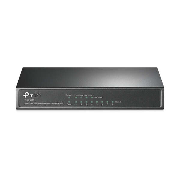 Switch PoE da tavolo TP-Link con 8 porte a 10/100 Mbps