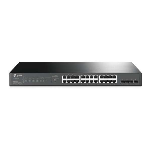 TP-Link Omada Switch Smart Gigabit JetStream - 24 porte PoE+ - 4 slot SFP - Montaggio su rack