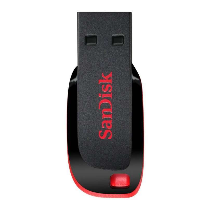 Sandisk Cruzer Blade Chiavetta USB 2.0 32 GB - Ultra compatta - Colore Nero/Rosso (Pendrive)