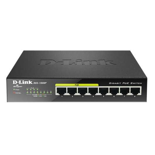 Switch D-Link a 8 porte Gigabit 10/100/1000 Mbps - PoE
