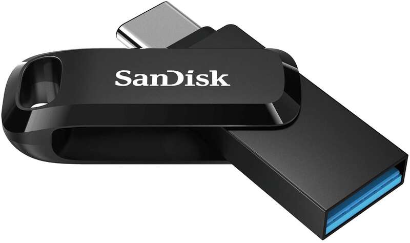 Sandisk Ultra Dual Drive Go Memoria USB-C e USB-A 256 GB - Fino a 150 MB/s in lettura - Colore Nero (chiavetta USB)