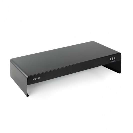 Tooq Supporto rialzato per monitor o portatile - 3x USB 2.0 - Peso max. 20 kg - Colore Nero