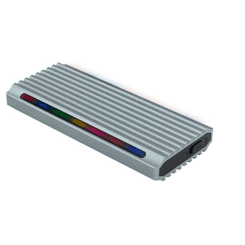 Tooq Shinobi Box esterna SSD M.2 NGFF/NVMe USB-A 3.1 Gen2 RGB