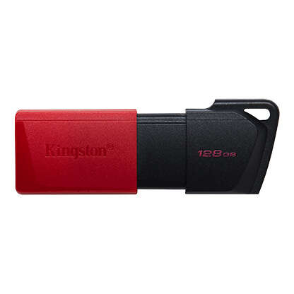 Kingston DataTraveler Exodia M Chiavetta USB 128 GB - USB 3.2 Gen 1 - Cappuccio rimovibile - Anello per portachiavi - Colore Nero/Rosso (Chiavetta USB)