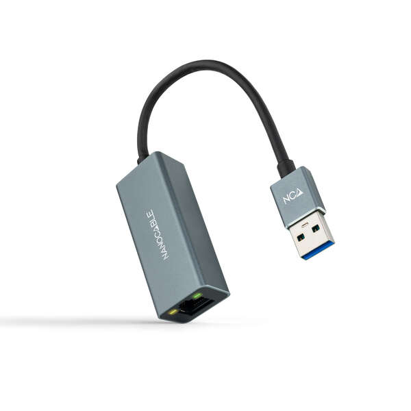 Nanocable Adattatore di rete da USB 3.0 a Ethernet Gigabit 10/100/1000 Mbps
