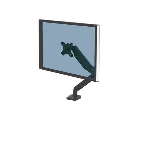 Fellowes Platinum Series Braccio per monitor singolo - Regolabile con molla a gas - 2 porte USB - Sistema di gestione dei cavi - Colore Nero
