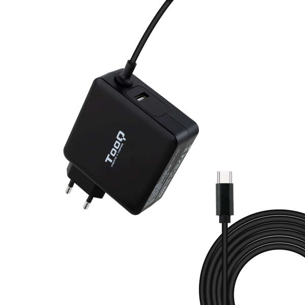 Tooq Caricabatterie universale per laptop 65W USB-C - Compatibile con PD - Cavo da 1