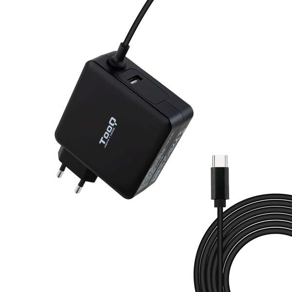 Tooq Caricabatterie universale per laptop 90W USB-C - Compatibile con PD - Cavo da 1