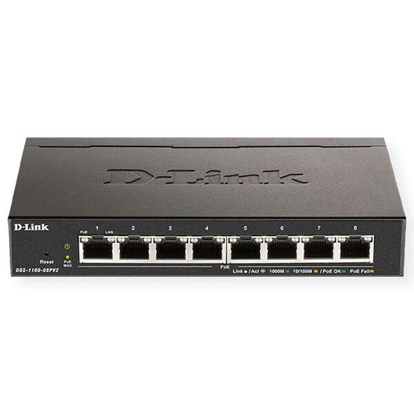 Switch D-Link semi-gestibile a 8 porte Gigabit PoE