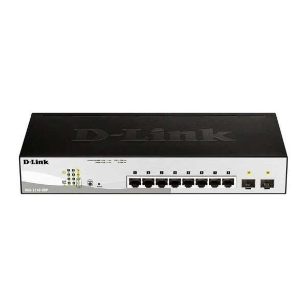 Switch D-Link semi-gestibile a 8 porte Gigabit PoE 45W + 2 porte Giga Combo