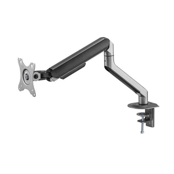 Tooq Supporto da tavolo per monitor girevole e inclinabile a braccio singolo 17-32" - Colore Grigio