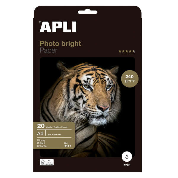 Apli Carta fotografica Photobright A4 240 g 20 fogli