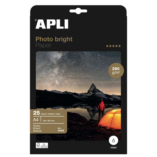 Apli Carta fotografica Photobright A4 280 g 25 fogli