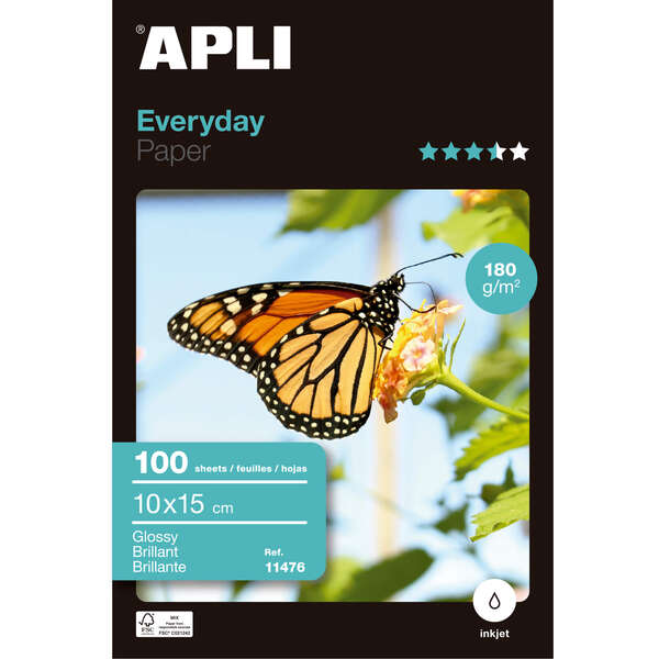 Apli Carta fotografica Everyday 10 x 15 cm 180 g 100 fogli