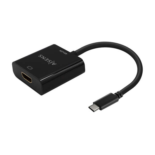 Aisens Convertitore da USB-C a HDMI 4K@30Hz - USB-C/M-HDMI/H - 15 cm - Colore Nero