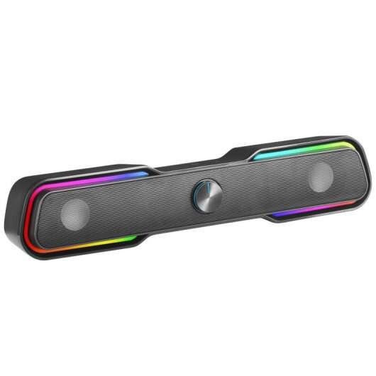 Mars Gaming MSBX Soundbar Bluetooth 10W - Illuminazione RGB - Controllo del volume - Colore Nero