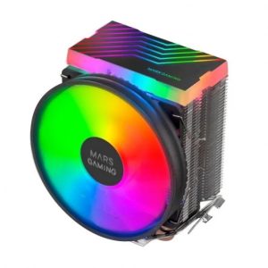 Mars Gaming MCPU33 Ventola CPU doppia da 110 mm con dissipatore a 3 heatpipe - Illuminazione FRGB - Velocità max. 1600 rpm - Colore Nero