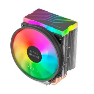 Mars Gaming MCPU44 Ventola CPU doppia da 110 mm con dissipatore a 4 heatpipe - Illuminazione ARGB - Velocità max. 1600 rpm - Colore Nero