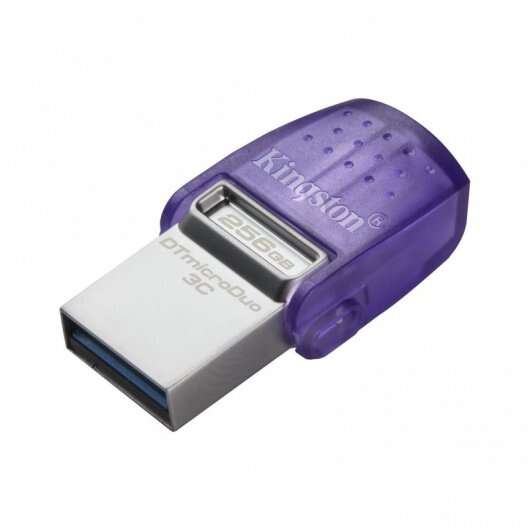 Kingston DataTraveler microDuo 3C Chiavetta USB-A + USB-C 256 GB 3.2 Gen 1 - Velocità di lettura 200 MB/s - Cappuccio protettivo (pendrive)