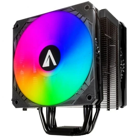 Abysm Gaming Snow IV ARGB Ventola CPU 120 mm con dissipatore a 4 heatpipe - Illuminazione ARGB - Velocità max. 1600 rpm - Colore Nero