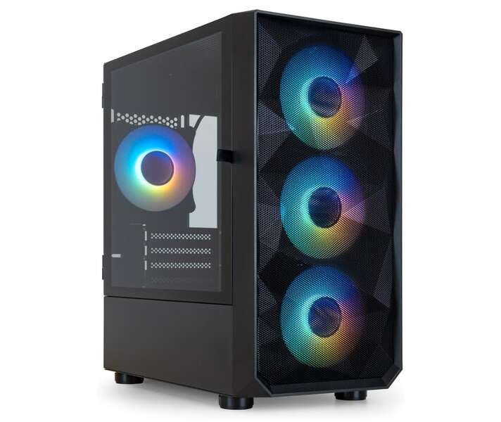 Tooq Seizure Case Minitower Gaming Micro-ATX/Mini-ITX - Pannello laterale in vetro temperato - Formato disco supportato 3