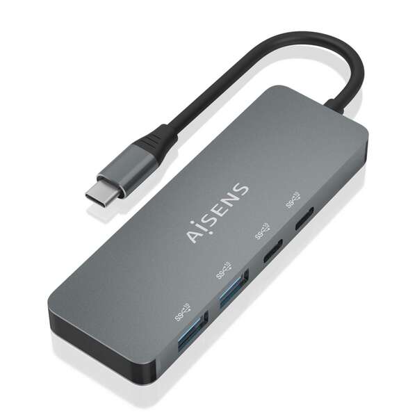 Hub USB 3.2 GEN2 10G USB-C Aisens - USB-C/F-2xUSB-C/H-2xUSB-A/F - 15 cm - Col...