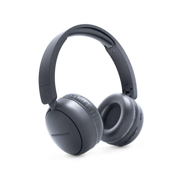Energy Sistem Cuffie Bluetooth con Radio FM - Plastica 100% riciclata - Lettore MP3 e MicroSD - Tecnologia Bluetooth - Colore Grigio
