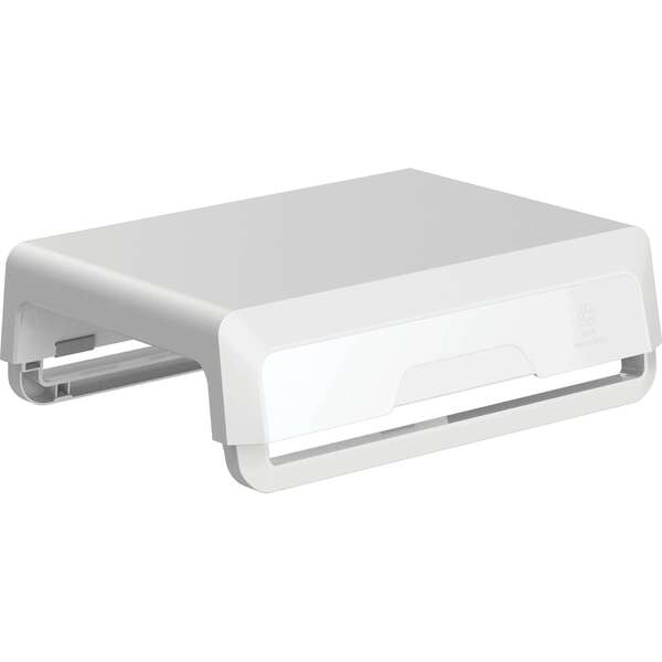 Fellowes Supporto per monitor con 3 regolazioni di altezza - Ideale per il lavoro ibrido - Canale per dispositivi con ricarica - Materiali riciclati al 100%