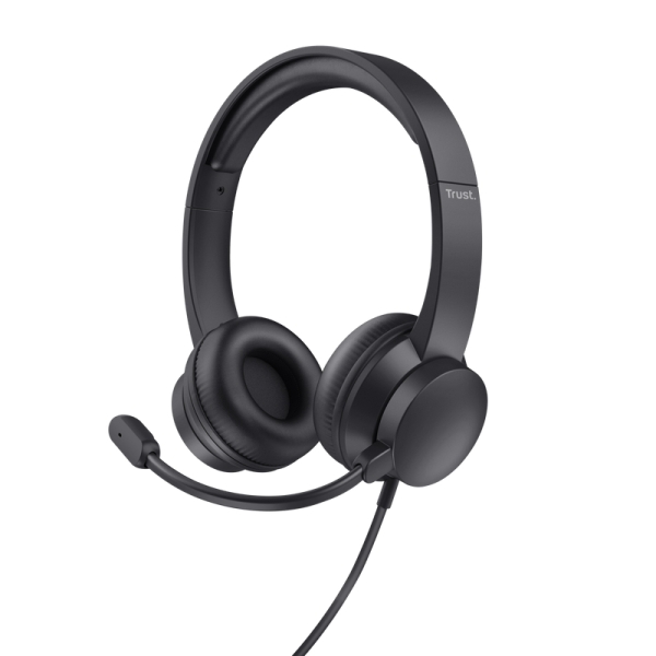 Cuffie Trust Ayda per PC - Archetto regolabile - Controllo volume supraaurale - Microfono pieghevole - Connettore audio da 3