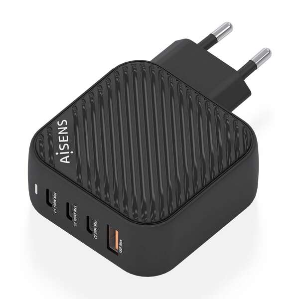 Aisens Caricabatterie GAN 100W - 3xUSB-C PD3.0 QC4.0 - 1xUSB-A QC3.0