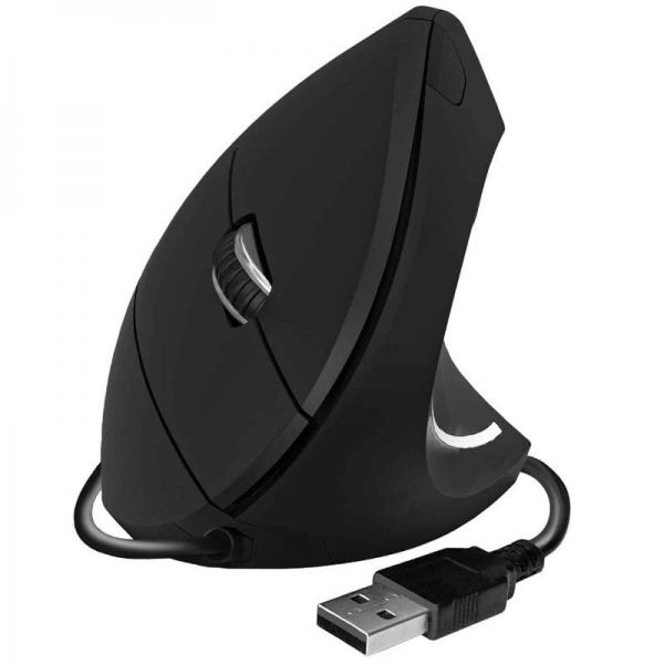 Subblim Glide Vertical Ergo Mouse verticale USB 1600 dpi - 5 pulsanti - Utilizzo per destrimani - Colore Nero