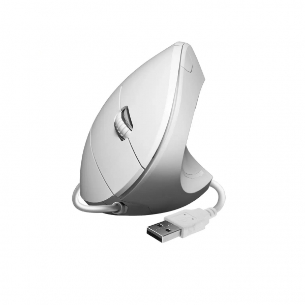 Subblim Glide Vertical Ergo Mouse verticale USB 1600 dpi - 5 pulsanti - Per destrimani - Colore Bianco