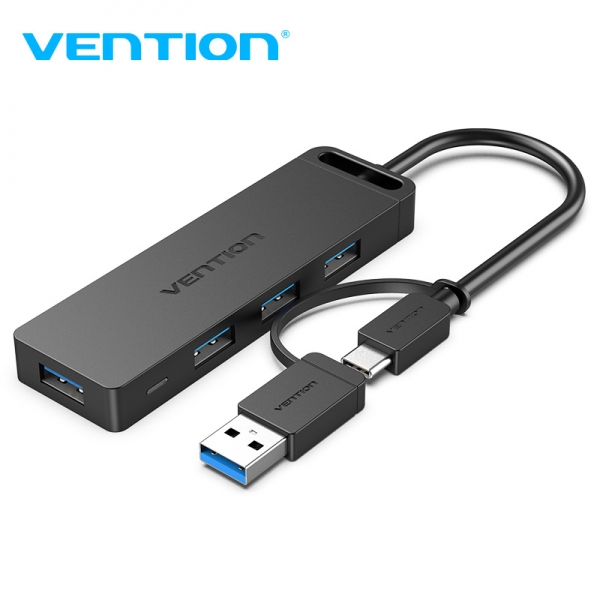 Vention HUB 5 in 1 USB 3.0 e USB-C a 4xUSB/USB-C PD - 0