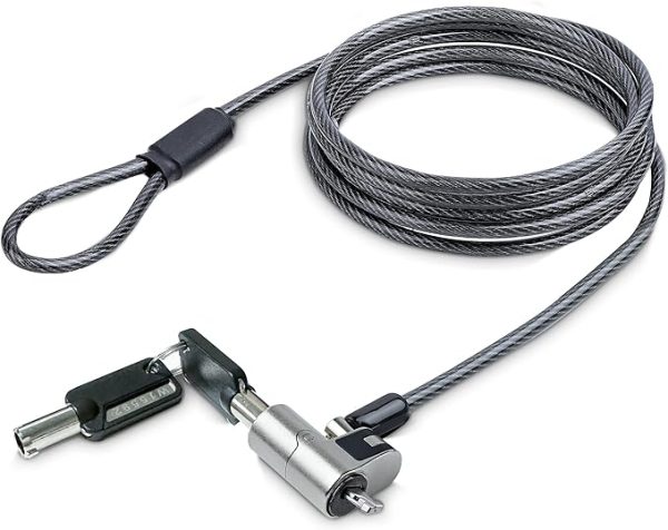 Cavo di sicurezza L-Link Nano con lucchetto - Acciaio rivestito in vinile - Compatibile con slot Nano - Lucchetto a chiave