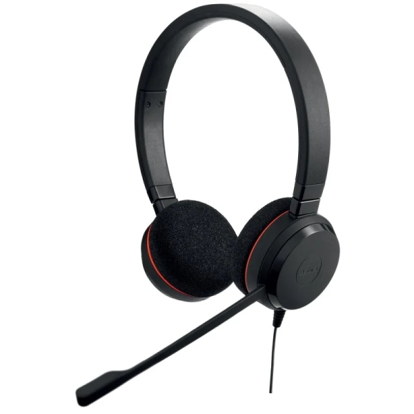 Jabra Evolve 20 Cuffie con microfono USB - Cancellazione del rumore - Archetto regolabile - Controlli sul cavo - Colore Nero