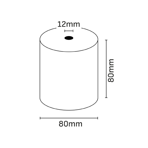 5 pz. - Oqonos Rotolo di carta termica 80x80x12 mm